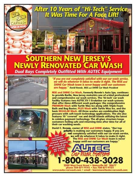 new jersey car wash equipment rise and shine